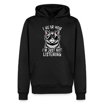 British Shorthair Dire Drôle de Chats Cadeau - Sweat à capuche Premium bio Homme - noir - Devant - Nico (187cm)