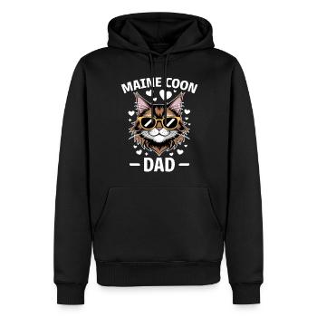 Maine Coon disant drôle Maine Coon cadeau - Sweat à capuche Premium bio Homme - noir - Devant - Nico (187cm)