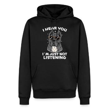Cane Corso Italiano Cadeau drôle de Cane Corso - Sweat à capuche Premium bio Homme - noir - Devant - Nico (187cm)