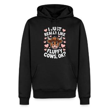 Highland Cow Highland Ecossais Highland Cattle Gift - Sweat à capuche Premium bio Homme - noir - Devant - Nico (187cm)