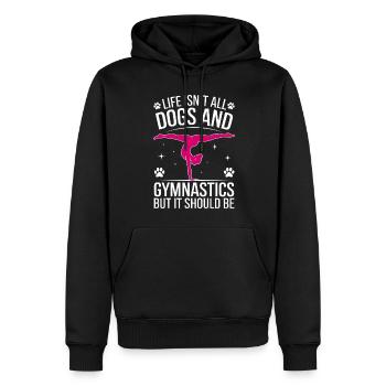 Turnen Spruch Hunde Lustiges Turnen Geschenk - Männer Premium Bio Hoodie - Schwarz - Vorne - Nico (187cm)