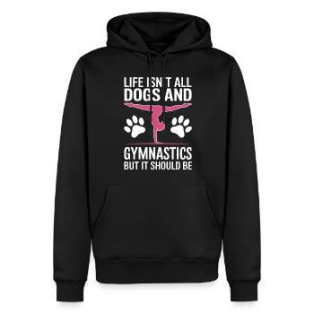 Turnen Spruch Hunde Lustiges Turnen Geschenk - Männer Premium Bio Hoodie - Schwarz - Vorne - Nico (187cm)