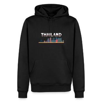 Thailand - Männer Premium Bio Hoodie - Schwarz - Vorne - Nico (187cm)