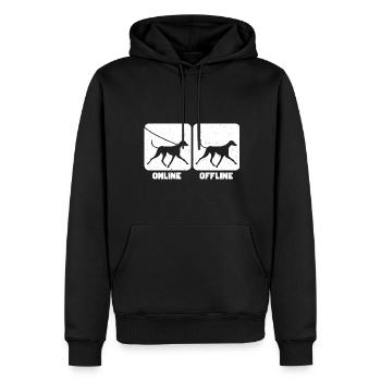 Azawakh - Men’s Premium Organic Hoodie - black - Front - Nico (187cm)