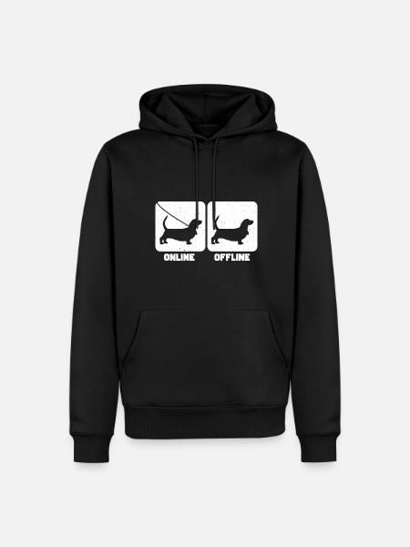 Basset Hound - Men’s Premium Organic Hoodie - black