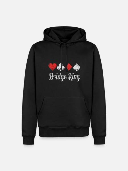 Bridge Kartenspiel Geschenk - Ekologisk premiumluvtröja herr - svart