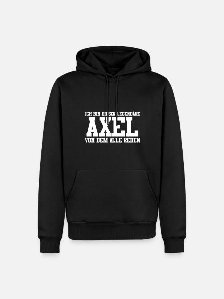 Axel Name Design - Männer Premium Bio Hoodie - Schwarz