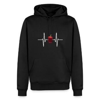 Paprika Geschenk - Männer Premium Bio Hoodie - Schwarz - Vorne - Nico (187cm)