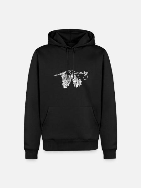 Flying Stork offspring Delivery - Men’s Premium Organic Hoodie - black