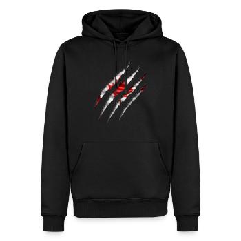 Kanada Kralle - Männer Premium Bio Hoodie - Schwarz - Vorne - Nico (187cm)