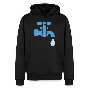 Wassertropfen Wasserhahn Energie - Männer Premium Bio Hoodie - Schwarz - Vorne - Nico (187cm)