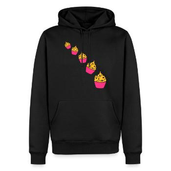 Cupcakes - Sweat à capuche Premium bio Homme - noir - Devant - Nico (187cm)