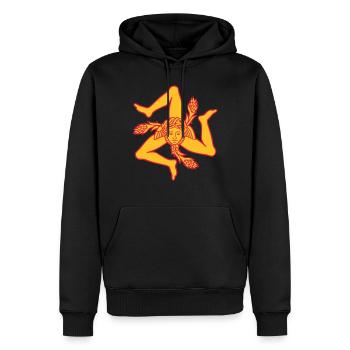 Sizilien Trinacria sizilianische Flagge Sicilia - Männer Premium Bio Hoodie - Schwarz - Vorne - Nico (187cm)