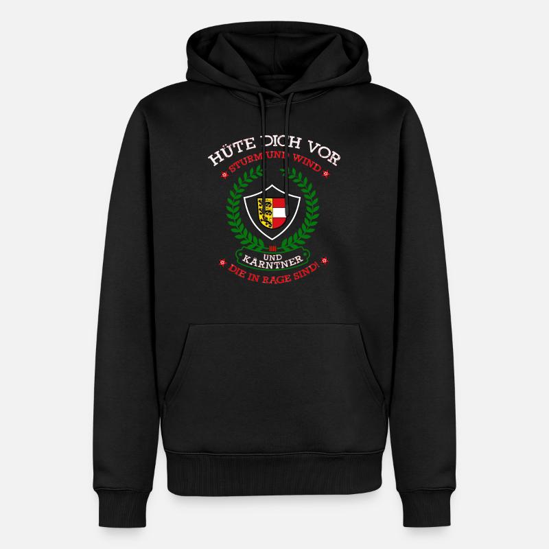 Kärntner Spruch - Männer Premium Bio Hoodie - Schwarz