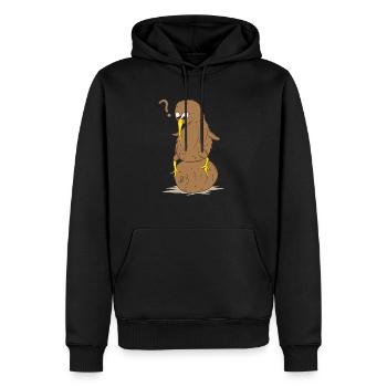 Kiwi Bird Fruit Kiwi Run Bird - Sweat à capuche Premium bio Homme - noir - Devant - Nico (187cm)
