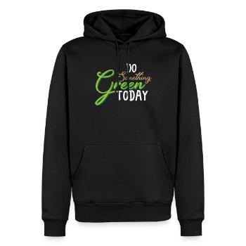 Climat et environnement - Sweat à capuche Premium bio Homme - noir - Devant - Nico (187cm)