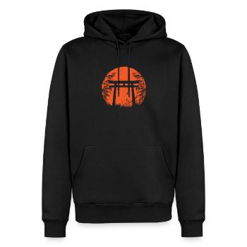 Bambou japonais Torii - Sweat à capuche Premium bio Homme - noir - Devant - Nico (187cm)