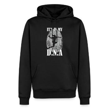 Handball ist in meiner DNA - Männer Premium Bio Hoodie - Schwarz - Vorne - Nico (187cm)
