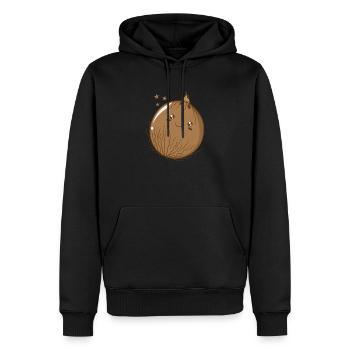 fröhliche Kokosnuss - Männer Premium Bio Hoodie - Schwarz - Vorne - Nico (187cm)