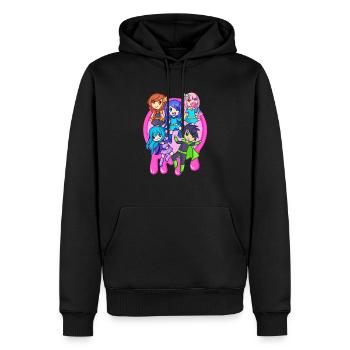 Superheld Pink Slime Krew - Männer Premium Bio Hoodie - Schwarz - Vorne - Nico (187cm)