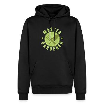 Jardinage "Maître jardinier" - Sweat à capuche Premium bio Homme - noir - Devant - Nico (187cm)