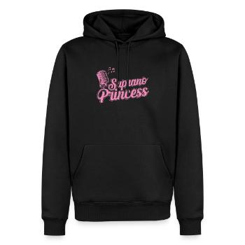 Chant princesse au Microphone Suprano Princess - Sweat à capuche Premium bio Homme - noir - Devant - Nico (187cm)