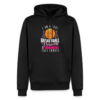 Basket-ball princesse fille - Sweat à capuche Premium bio Homme - noir - Devant - Nico (187cm)