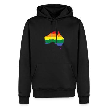 Australien bunt LGBT Farben - Männer Premium Bio Hoodie - Schwarz - Vorne - Nico (187cm)