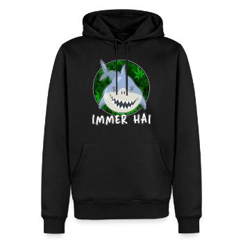 high immer hai cbd thc - Männer Premium Bio Hoodie - Schwarz - Vorne - Nico (187cm)