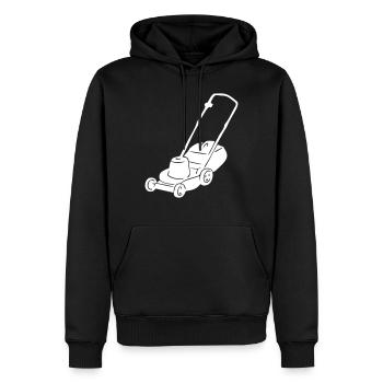 Jardinage faucheuse Jardinier gazière vectorielle - Sweat à capuche Premium bio Homme - noir - Devant - Nico (187cm)