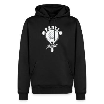 Padel Addict Tennis Ballsportart - Männer Premium Bio Hoodie - Schwarz - Vorne - Nico (187cm)