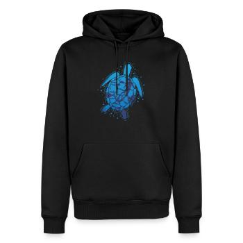 Les tortues sont aussi des plongeurs d’apnée - Sweat à capuche Premium bio Homme - noir - Devant - Nico (187cm)