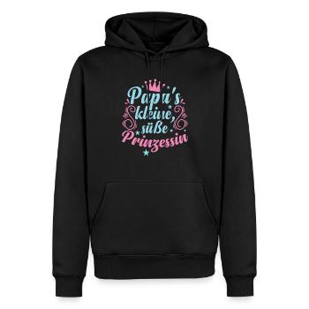 Papa's kleine, süße Prinzessin Mädchen - Männer Premium Bio Hoodie - Schwarz - Vorne - Nico (187cm)
