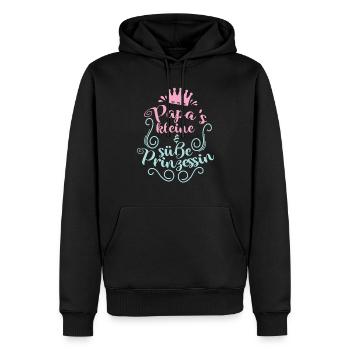 Papa's kleine und süße Prinzessin - Männer Premium Bio Hoodie - Schwarz - Vorne - Nico (187cm)