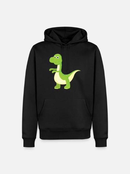 Dinosaurier - Männer Premium Bio Hoodie - Schwarz