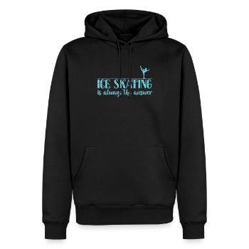 Le patinage sur glace est toujours la réponse Eis - Sweat à capuche Premium bio Homme - noir - Devant - Nico (187cm)