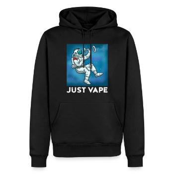 Juste Vape Steam Cadeau - Sweat à capuche Premium bio Homme - noir - Devant - Nico (187cm)