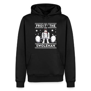 Frosty The Swoleman Schneemann Geschenk - Männer Premium Bio Hoodie - Schwarz - Vorne - Nico (187cm)
