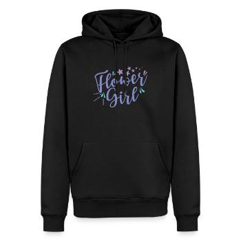 Fleur Fille Mariage Mariée Fleurs Mariage - Sweat à capuche Premium bio Homme - noir - Devant - Nico (187cm)
