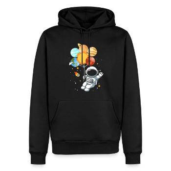 Astronomy Solar System Planet Astronaut - Men’s Premium Organic Hoodie - black - Front - Nico (187cm)