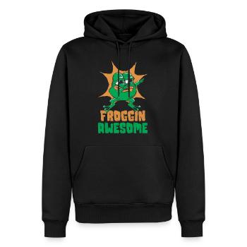 Dabbing Frog Frog Gift - Men’s Premium Organic Hoodie - black - Front - Nico (187cm)