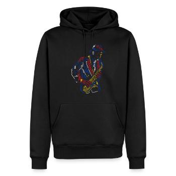 Saxophon Jazz - Männer Premium Bio Hoodie - Schwarz - Vorne - Nico (187cm)