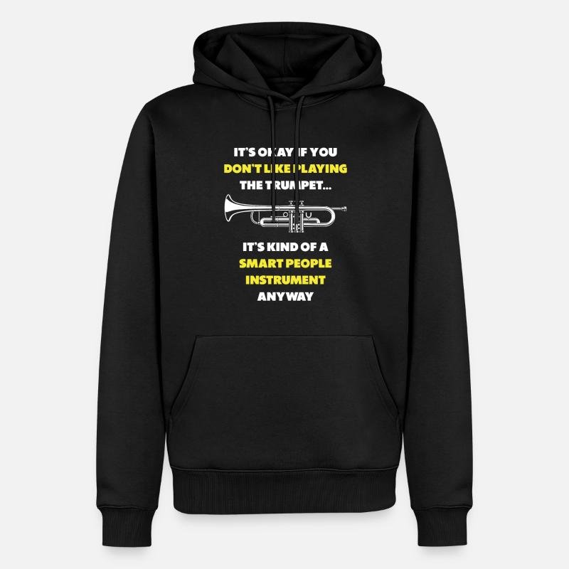 Trompete - Männer Premium Bio Hoodie - Schwarz