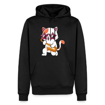 Saxophon Jazz - Männer Premium Bio Hoodie - Schwarz - Vorne - Nico (187cm)