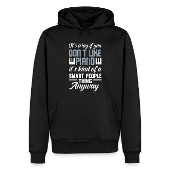 Lustiges Klavierspieler Klavier Piano Pianist - Männer Premium Bio Hoodie - Schwarz - Vorne - Nico (187cm)