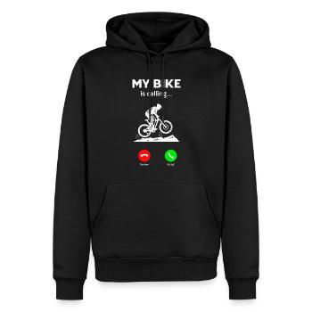 Bicycle Cyclists Cyclists Bikers - Men’s Premium Organic Hoodie - black - Front - Nico (187cm)