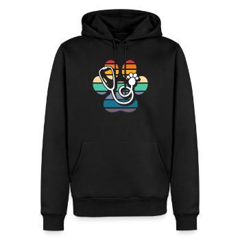 Lustiges Veterinär Tierarzt Tierärztin Geschenk - Männer Premium Bio Hoodie - Schwarz - Vorne - Nico (187cm)
