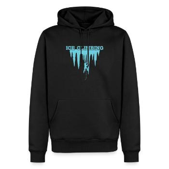 Escalade sur glace Sports extrêmes Escalade sur glace - Sweat à capuche Premium bio Homme - noir - Devant - Nico (187cm)