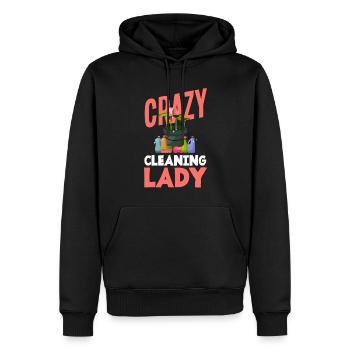 Lustiges Putzfrau Reinigungskraft Hausfrau Putzen - Männer Premium Bio Hoodie - Schwarz - Vorne - Nico (187cm)