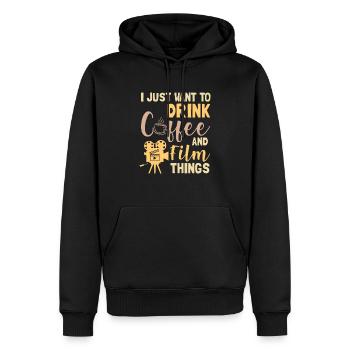 Films Film Études Cadeau - Sweat à capuche Premium bio Homme - noir - Devant - Nico (187cm)